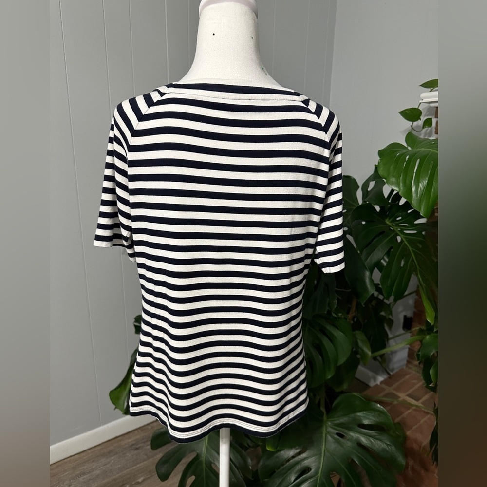 🛍️ Talbots petite white,black strapped top Size SP - Picture 2 of 5
